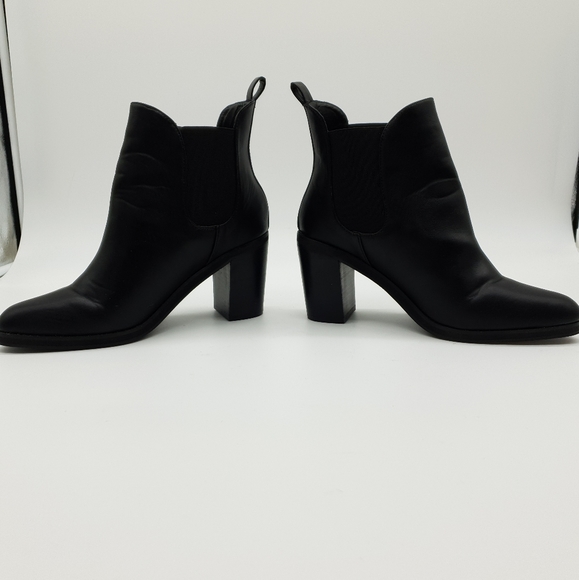 Aus 9 Lavish Black Faux Leather Heeled Boots - Picture 15 of 16